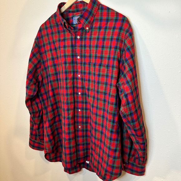 Vintage Sir Pendleton Shirt Men XL Red MacDuff Tartan Plaid Wool Button Down - Picture 9 of 16